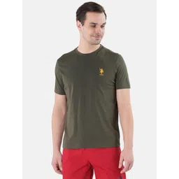 U.S. Polo Assn. Men Olive Green Solid Lounge T-Shirt-picture-22
