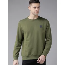 U.S. Polo Assn. Men Olive Green Solid Sweatshirt-picture-21