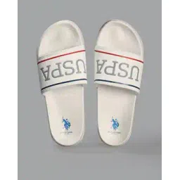 u.s. polo assn. Men Open-Toe Slides with Brand Print Footbed-picture-21