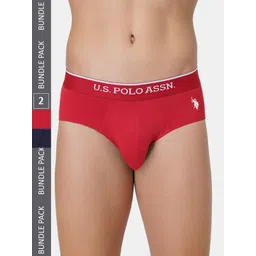 U.S. Polo Assn. Men Pack Of 2 Mid-Rise Basic Brief-picture-37