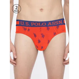 U.S. Polo Assn. Men Pack of 2 Orange Printed Sports Brief 9168731-picture-11
