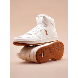 U.S. Polo Assn. Men Perforations Comfort Insole Mid-Top Lace-Ups Sneakers-picture-23