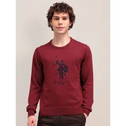 U.S. Polo Assn. Men Printed Pullover Cotton Sweaters-image-34