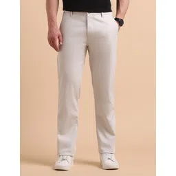 u.s. polo assn. Men Slim Fit Beige Pure Cotton Trousers-picture-15