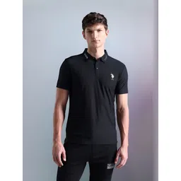 U.S. Polo Assn. Men Solid Polo Collar Nylon Slim Fit T-Shirt-picture-14