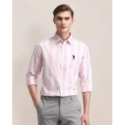 u.s. polo assn. Men Striped Regular Fit Cotton Shirt-picture-30