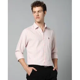 u.s. polo assn. Men Striped Tailored Fit Shirt with Patch Pocket-picture-19