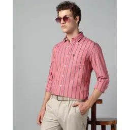 u.s. polo assn. Men Striped Tailored Fit Shirt with Patch Pocket-picture-21
