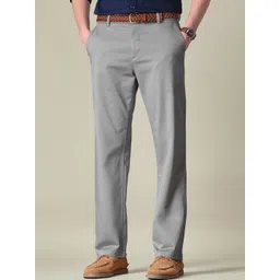 U.S. Polo Assn. Men Textured Straight Fit Trousers-picture-24