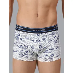 U.S. Polo Assn. Men White & Blue Printed Cotton Trunk-picture-20