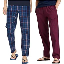 u.s. polo assn. Mens Checkered Cotton Mid Rise Lounge Regular Fit Pants (Pack of 2)-picture-18