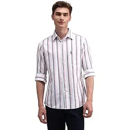 u.s. polo assn. Men's Cotton Blend Printed Spread Collar Short Sleeve Casual 1621 Casual Shirts Regular Fit Shirt-picture-21