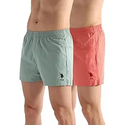 u.s. polo assn. Men's Cotton Comfort Regular Fit Solid Inner Boxers - Pack of 2-picture-22