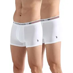 u.s. polo assn. Mens Elasticized Waist Solid Underwear Trunks - Pack of 2-picture-21