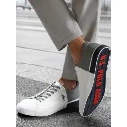 U.S. Polo Assn. Men's Panal White & Grey Sneakers-picture-25