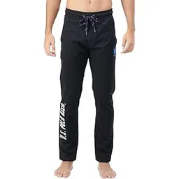 u.s. polo assn. Men's Regular Fit Mid Rise Drawstring Waist Brand Print Lounge Regular Track Pants - Pack of 1-picture-31