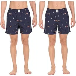 u.s. polo assn. Men's Signature Logo Pure Cotton Boxers Pack of 2, Assorted S (Pack of 2)-picture-40