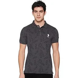 u.s. polo assn. Men's Slim Fit Polo Shirt (UDTSHS0374_Charcoal-picture-30