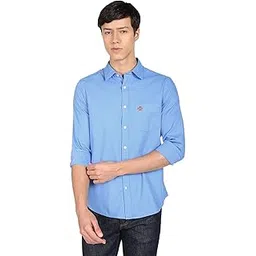 u.s. polo assn. Men's Solid Spread Collar Premium Cotton Dobby Tailored Fit Shirt-picture-23