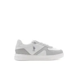 U.S. Polo Assn. Men's White & Ash Grey Casual Sneakers-picture-26