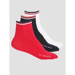 U.S. Polo Assn. Multicolor Ankle Length Socks - Pack of 3-picture-41