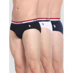 U.S. Polo Assn. Multicolor Cotton Regular Fit Briefs - Pack Of 3-picture-42