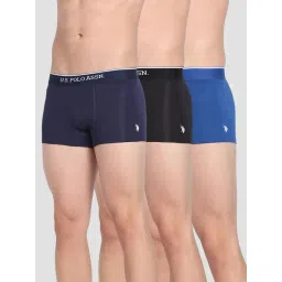 U.S. Polo Assn. Multicolor Cotton Regular Fit Trunks - Pack Of 3-picture-22