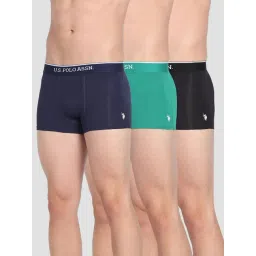 U.S. Polo Assn. Multicolor Cotton Regular Fit Trunks - Pack Of 3-picture-21