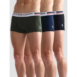 U.S. Polo Assn. Multicolor Regular Fit Trunks - Pack of 3 image 3