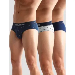 U.S. Polo Assn. Multicolored Cotton Regular Fit Printed Briefs - Pack Of 3-picture-14