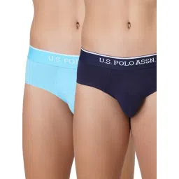 U.S. Polo Assn. Navy & Sky Blue Cotton Regular Fit Briefs - Pack Of 2-picture-23