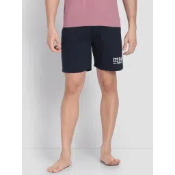 U.S. Polo Assn. Navy Blue Cotton Regular Fit Shorts-picture-46