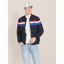 U.S. Polo Assn. Navy Regular Fit Striped Bomber Jacket-picture-35