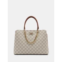 U.S. Polo Assn. Off White Printed Satchel Handbag-picture-30