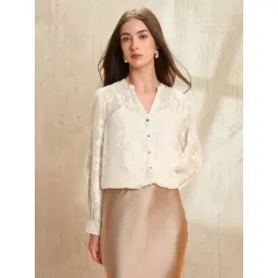 U.S. Polo Assn. Off White Regular Fit Self Pattern Shirt-picture-15