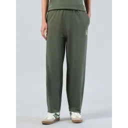 U.S. Polo Assn. Olive Cotton Regular Fit Printed Trousers-picture-46