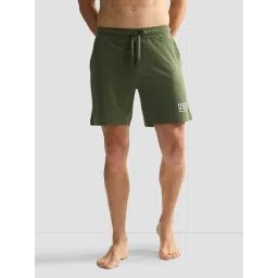 U.S. Polo Assn. Olive Regular Fit Logo Print Lounge Shorts-picture-19