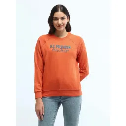U.S. Polo Assn. Orange Cotton Printed Sweatshirt-picture-34