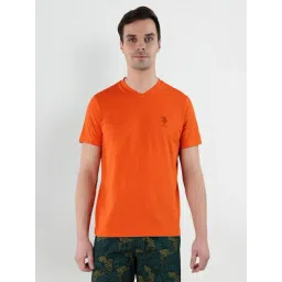 U.S. Polo Assn. Orange Cotton Regular Fit Lounge T-Shirt-picture-26