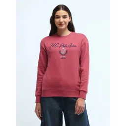 U.S. Polo Assn. Pink Cotton Embroidered Sweatshirt-picture-45