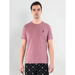 U.S. Polo Assn. Pink Cotton Regular Fit Lounge T-Shirt-picture-13