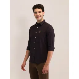 U.S. Polo Assn. Pink Cotton Tailored Fit Shirt-picture-42