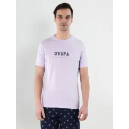 U.S. Polo Assn. Purple Cotton Regular Fit Printed Lounge T-Shirt-picture-42