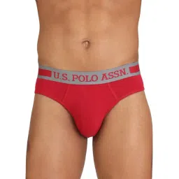 U.S. Polo Assn. Red Cotton Regular Fit Briefs-picture-18