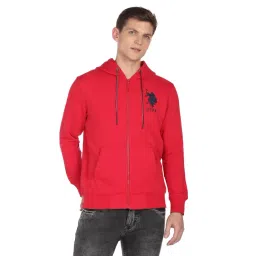 U.S. Polo Assn. Red Cotton Regular Fit Hooded Sweatshirt-picture-45