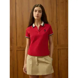 U.S. Polo Assn. Red Cotton Regular Fit Polo T-Shirt-picture-22