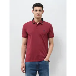 U.S. Polo Assn. Red Cotton Regular Fit Polo T-Shirt-picture-21