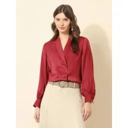 U.S. Polo Assn. Red Polyester Solid Long Sleeves Shirt-picture-39