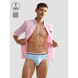 U.S. Polo Assn. Sky Blue & Grey Briefs - Pack of 2-picture-31