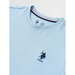 U.S. Polo Assn. Sky Blue Cotton Regular Fit Lounge T-Shirt image 4